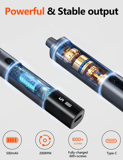 Mini Electric Screwdriver Set with Torque Levels