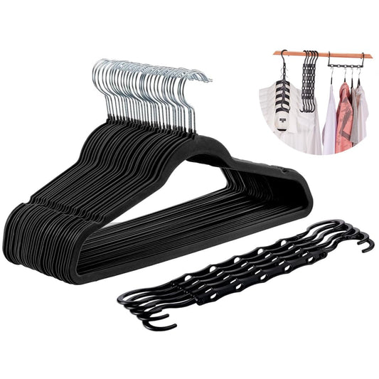 30 Pack Tonswachic Velvet Non-Slip Hangers