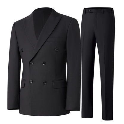 GHNXCY Men’s 2-Piece Double Breasted Tuxedo Suit
