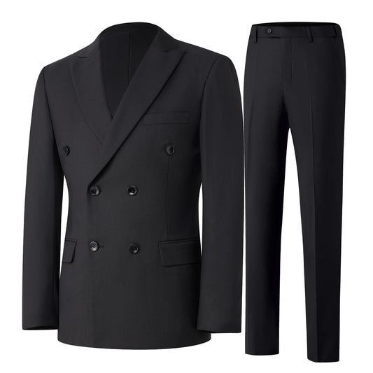 GHNXCY Men’s 2-Piece Double Breasted Tuxedo Suit