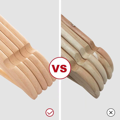 ELONG HOME Wooden Suit Hangers 30 Pack