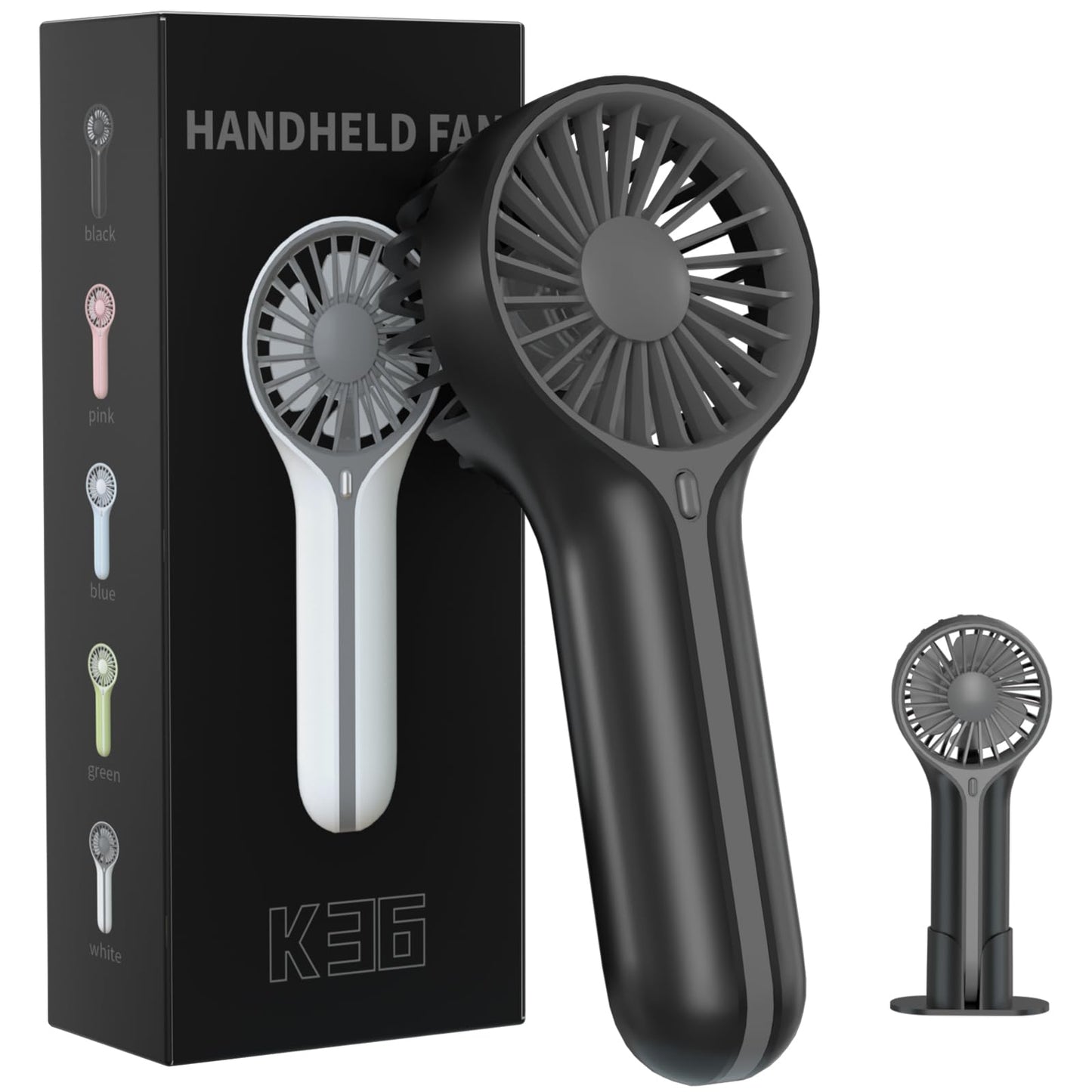 Portable USB Rechargeable Handheld Fan by DABAIHQ