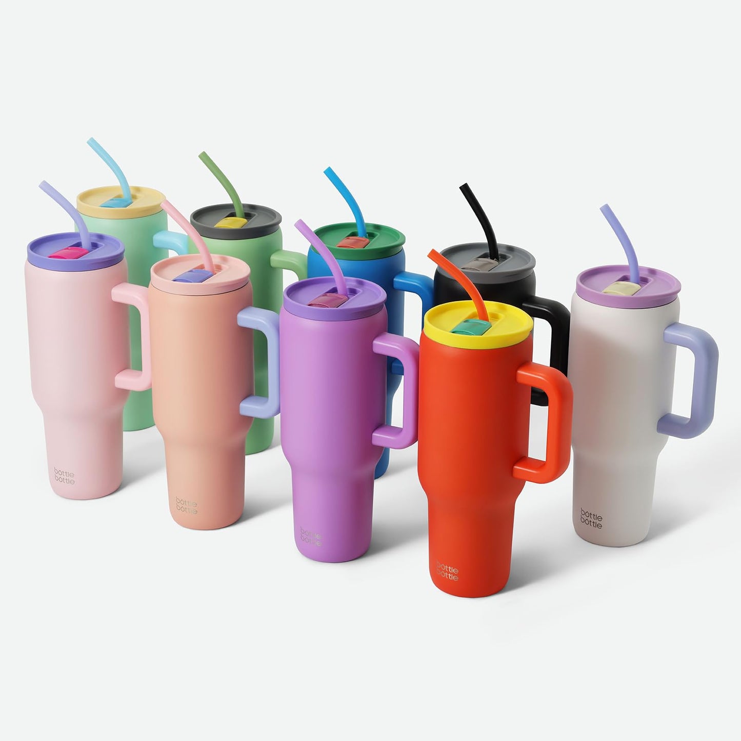 40 oz Stainless Steel Tumbler with Straw
