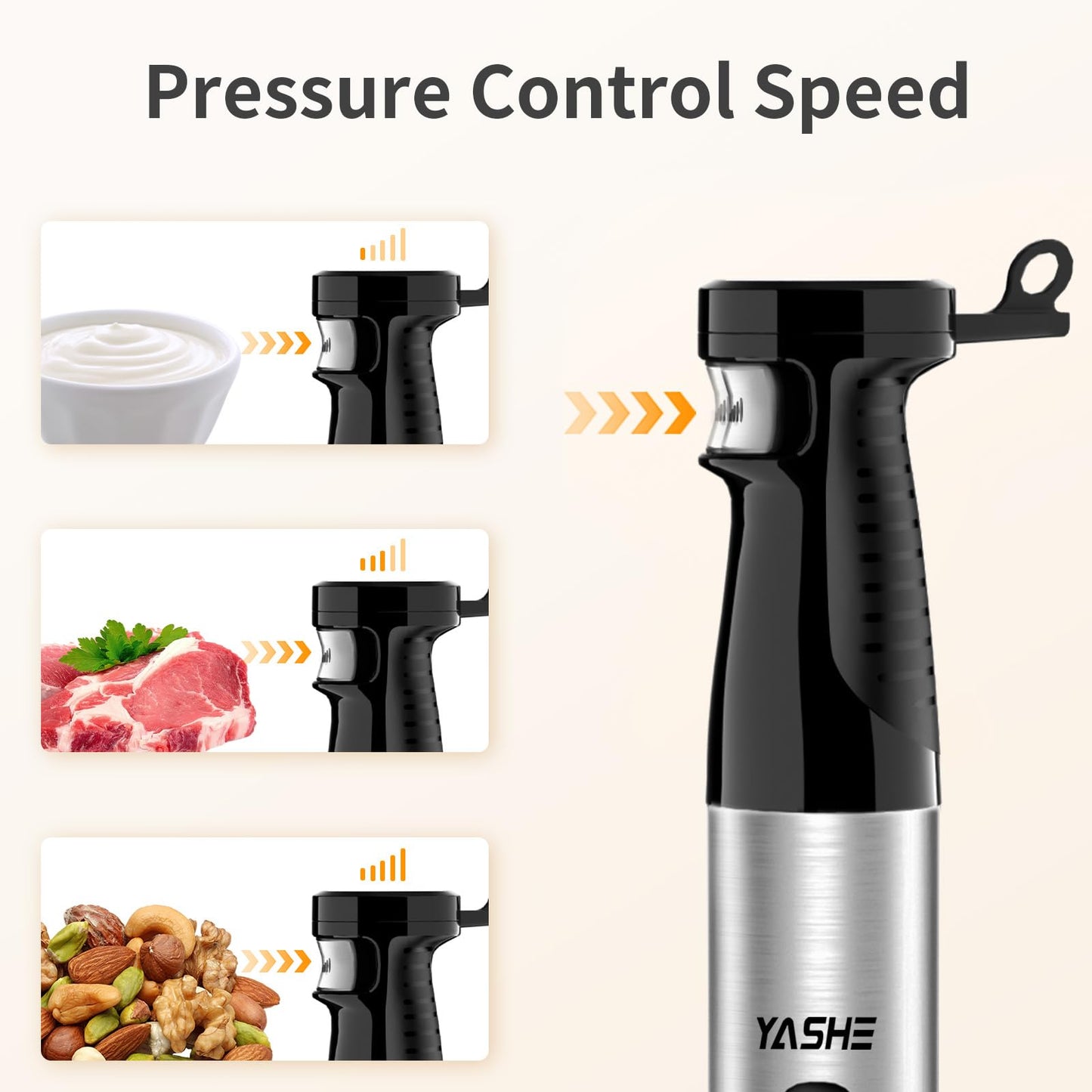 YASHE 5-in-1 Handheld Immersion Blender Set