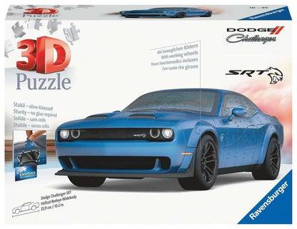 Ravensburger Dodge Challenger SRT® Hellcat Redeye Widebody 108 Piece 3D Jigsaw Puzzle for Kids and Adult - 11283 - Easy Click Technology Means Pieces Fit Together Perfectly