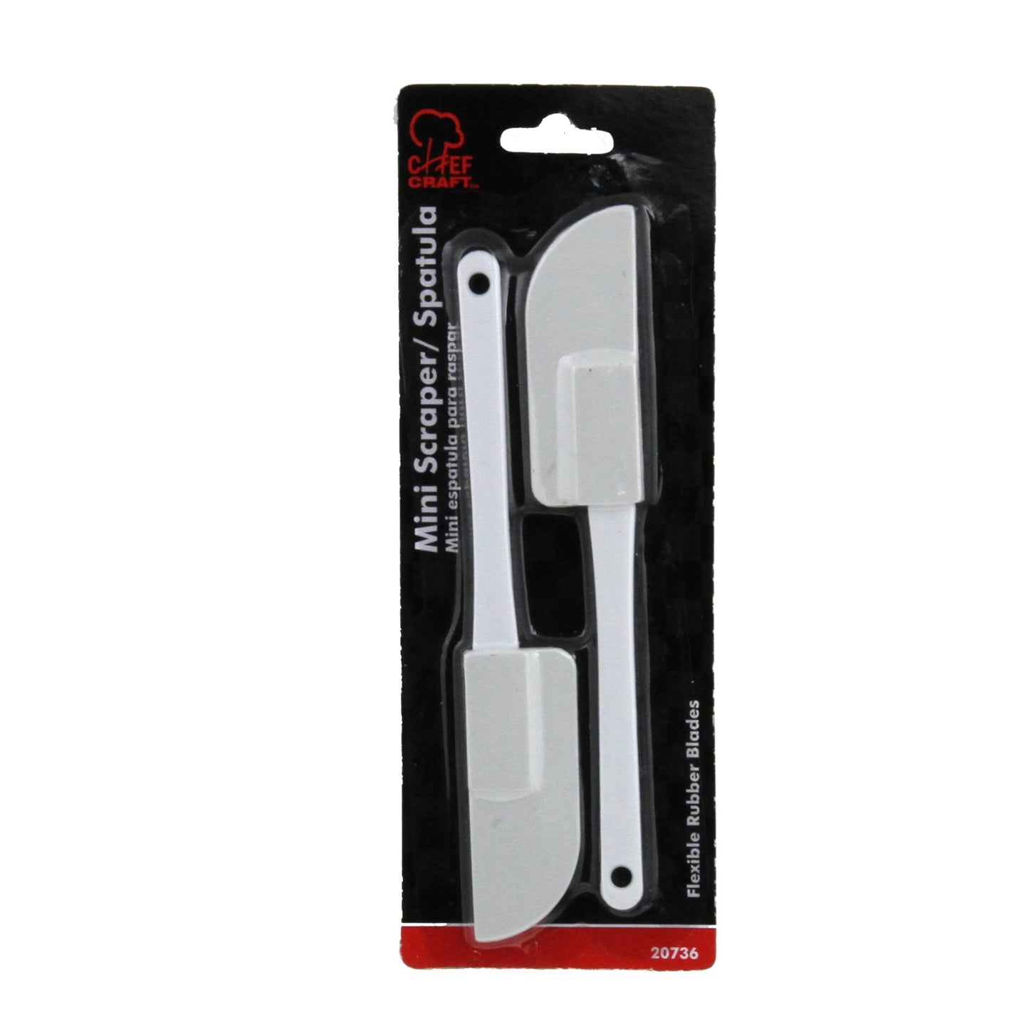 Chef Craft Mini Spatula Set, 2 Pieces, White