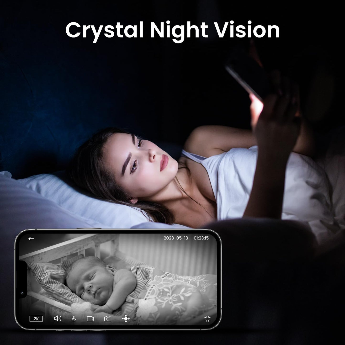 Cinnado 2K 360° Indoor WiFi Security Camera