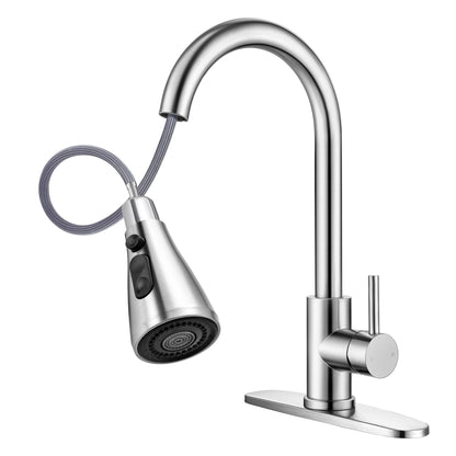 Jafeton Modern Kitchen Faucet with Pull Down Spout