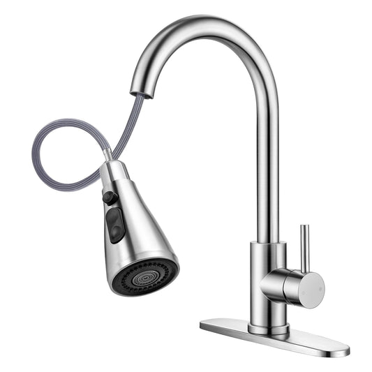 Jafeton Modern Kitchen Faucet with Pull Down Spout