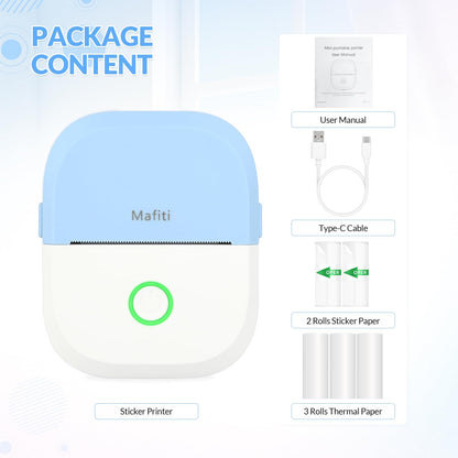 Mini Wireless Bluetooth Sticker Printer for Photos