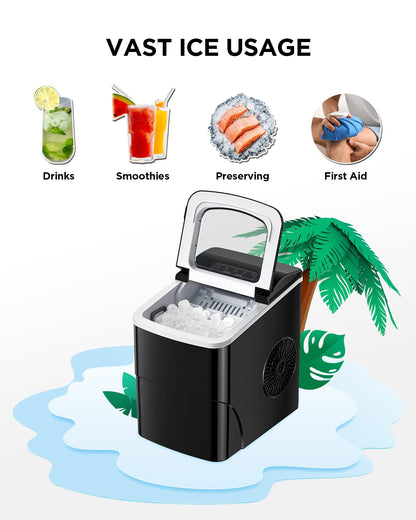 Portable Ice Maker Machine by Silonn, 26lbs/24Hrs