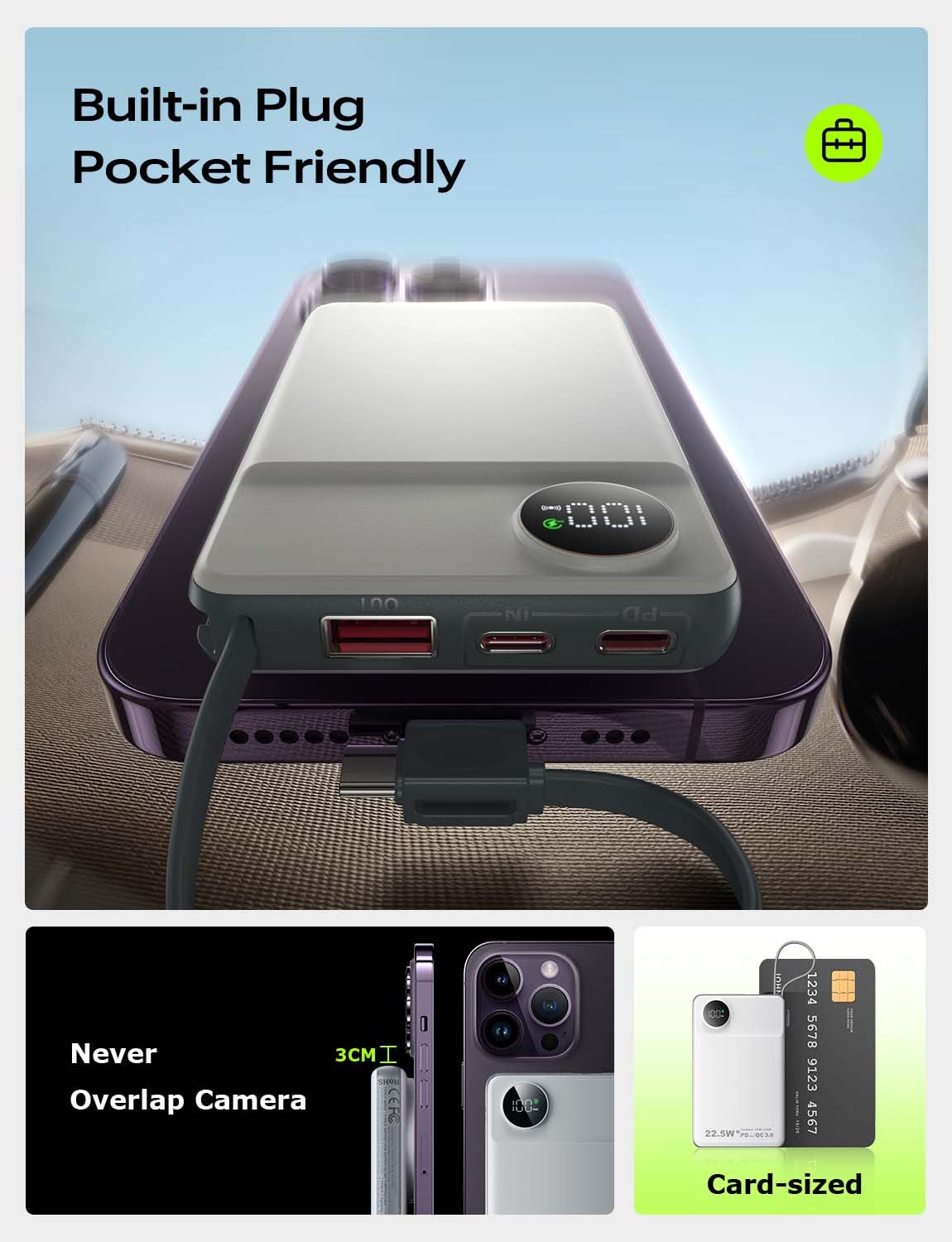 10000mAh LISEN MagSafe Wireless Power Bank