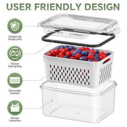 Airtight Fruit Storage Containers for Freshness