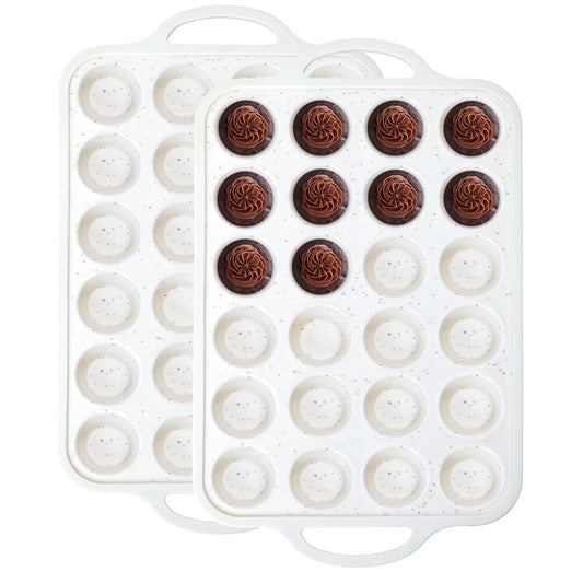 Durable Silicone Muffin Pan Set of 2 - 24-Cups