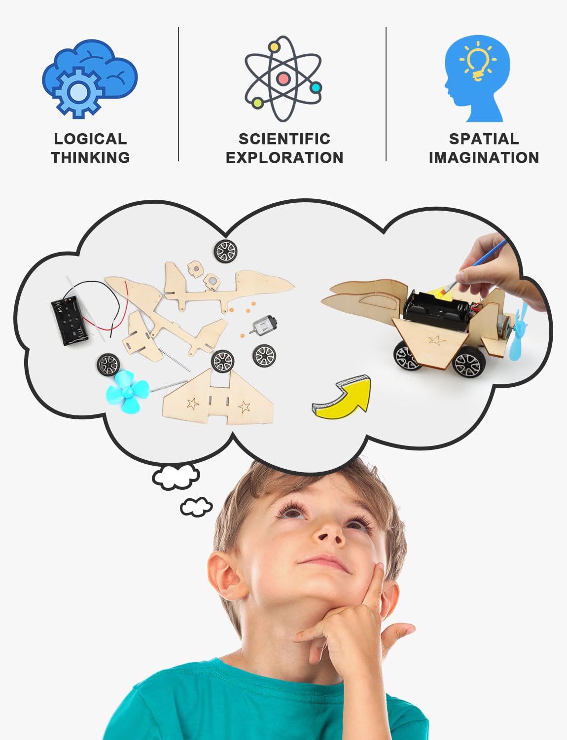 5 in 1 STEM Model Car Kits for Kids