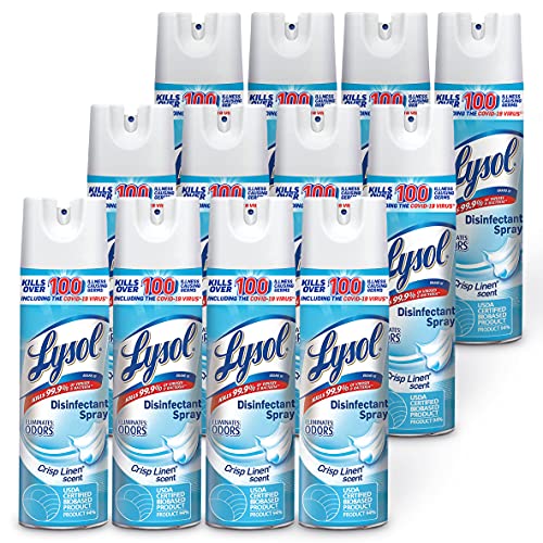 12 Pack Lysol Disinfectant Spray, Multi-Purpose Cleaner