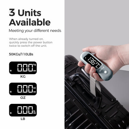 Digital Luggage Scale with LCD Display, 110 lbs