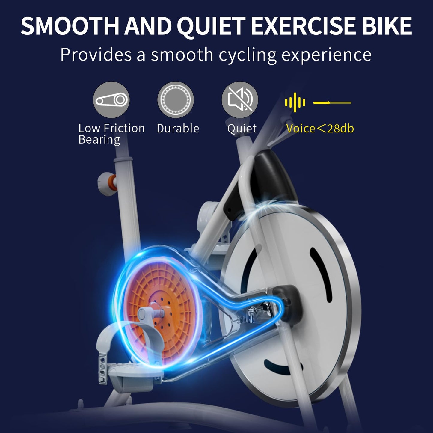 Adjustable Exercise Bike with Smartphone Mount