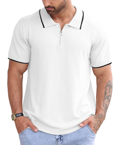 Askdeer Men's Casual Short Sleeve Polo Shirt
