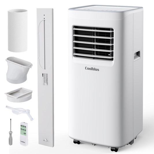 8500 BTU Portable Air Conditioners Cool Up to 360 Sq.Ft,3 IN 1 portable ac unit with Remote Control/LED Display/24Hrs Timer/Window Installation Kit & Screwdriver,White