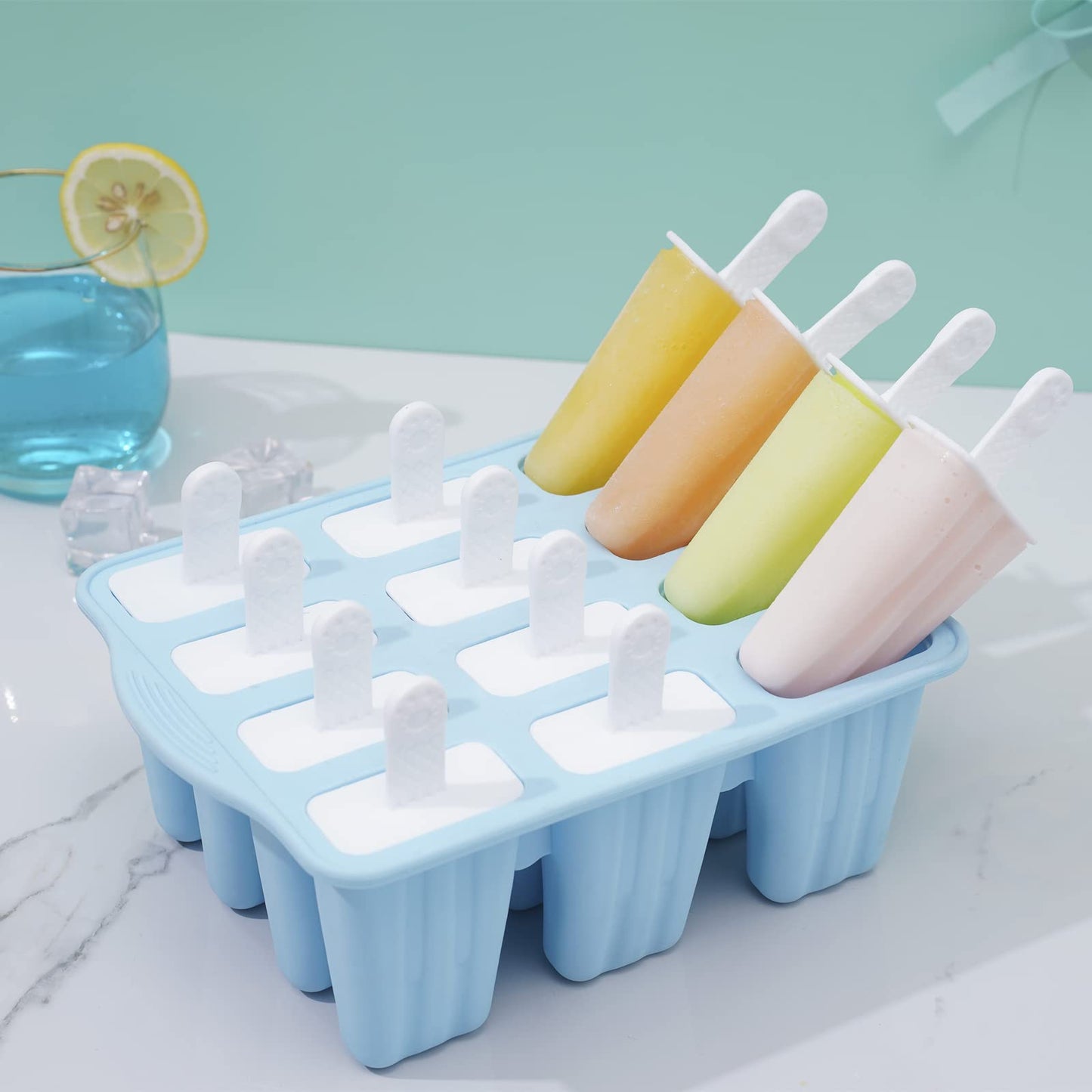 Silicone Popsicle Molds, 9 Reusable Ice Pop Makers