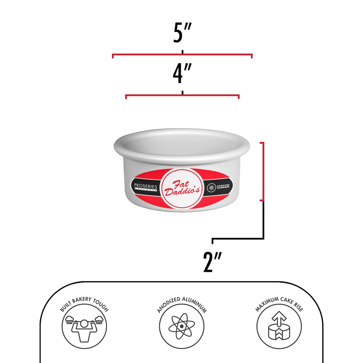 Fat Daddio's Set of 6 Round Cake Pans