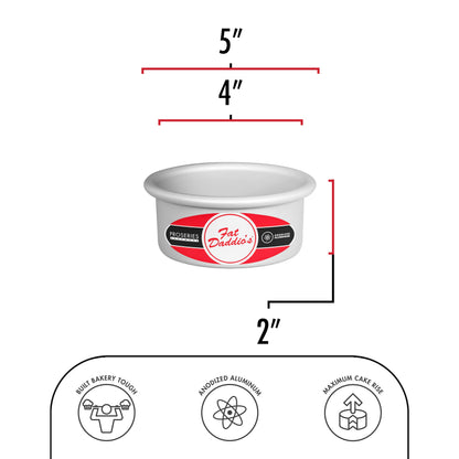 Fat Daddio's Set of 6 Round Cake Pans
