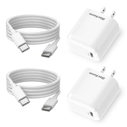 2-Pack 20W Fast USB-C Charger Block