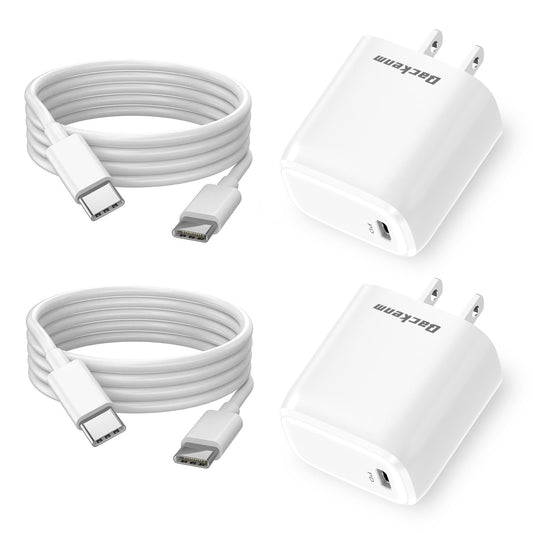 2-Pack 20W Fast USB-C Charger Block