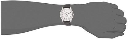 Timex Easy Reader Black Leather Strap Watch