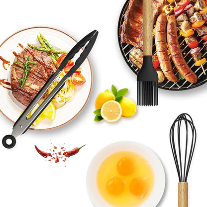 15-Piece Silicone Kitchen Utensils Set with Holder