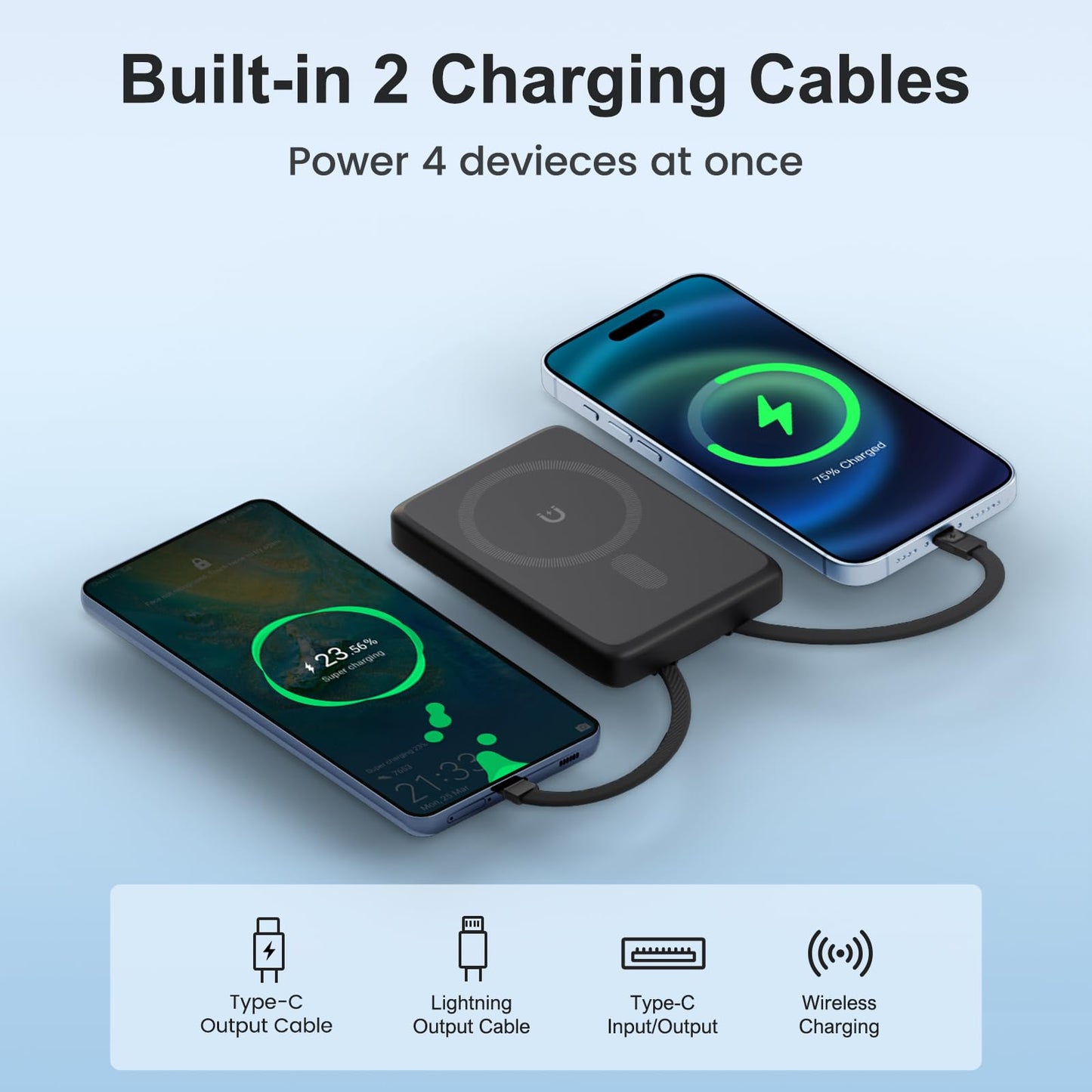 10000mAh Mag-Safe Portable Charger by VOL2GO