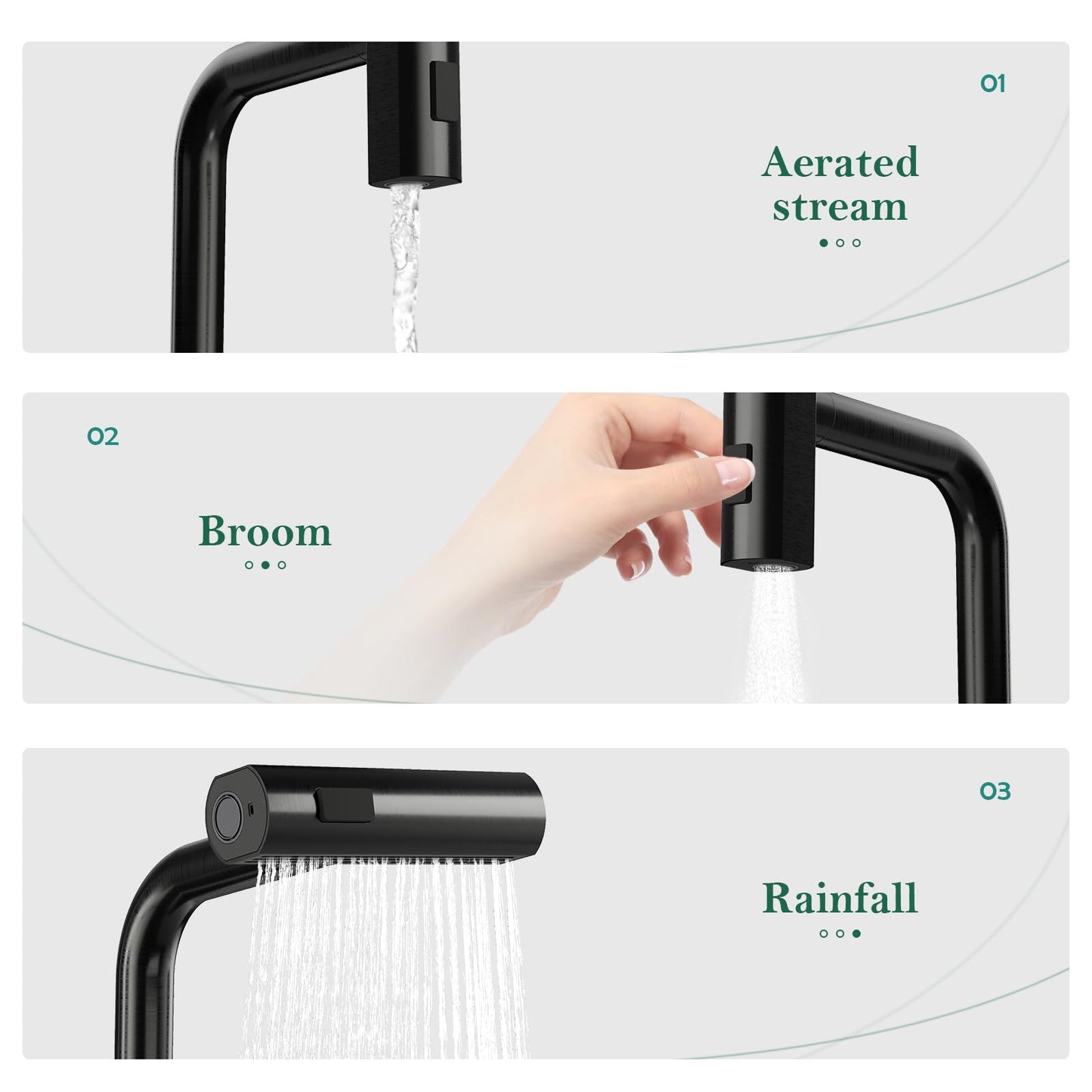 VallisCo Pull Down Kitchen Faucet with Sprayer