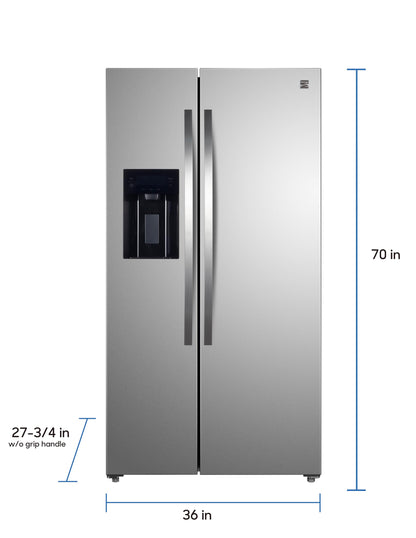 Kenmore 36" Side-by-Side Refrigerator with Freezer - Accela Chill