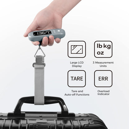 Digital Luggage Scale with LCD Display, 110 lbs