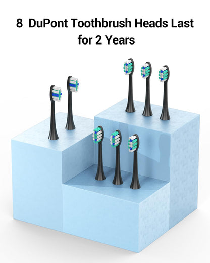 Electric Toothbrush with 8 Heads and Travel Case