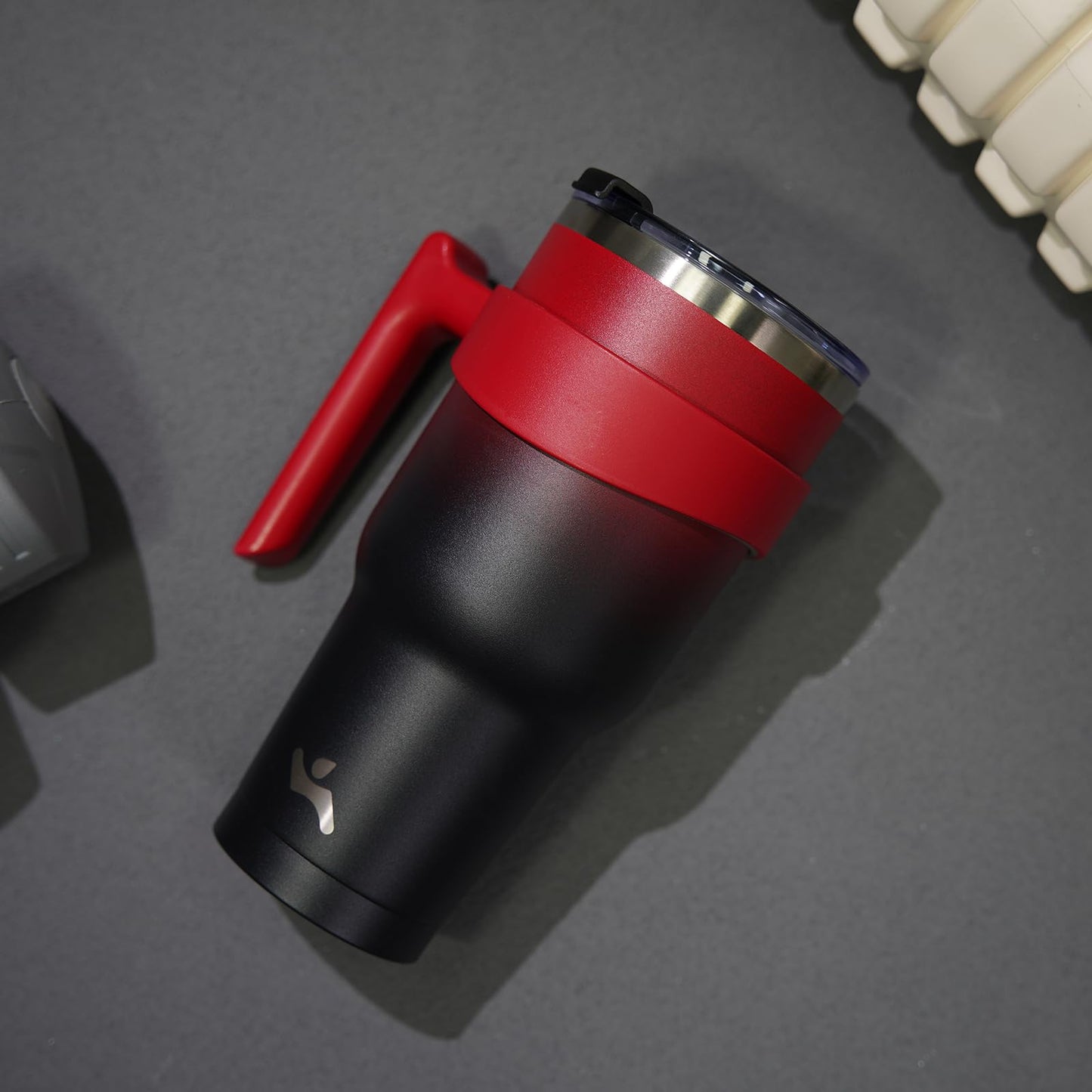 Konokyo 40oz Tumbler with Handle and 2 Straw 2 Lid, Insulated Water Bottle Stainless Steel Vacuum Cup Reusable Travel Mug,Mystic Moon