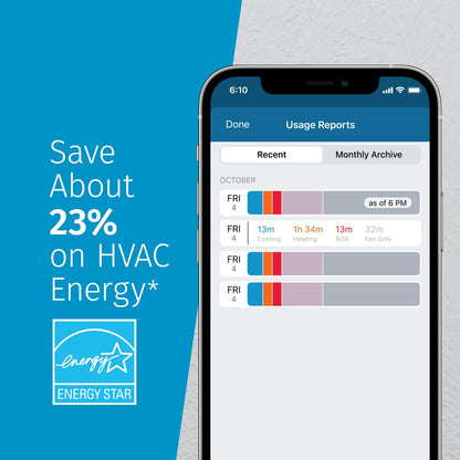 Emerson Smart Wi-Fi Thermostat with Touchscreen Display