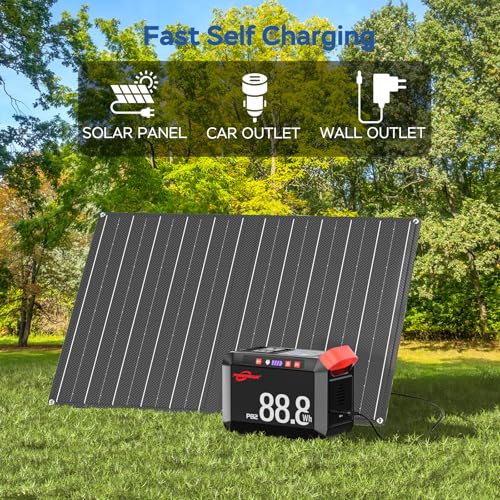 POWSTREAM 88.8Wh Solar Generator Power Station