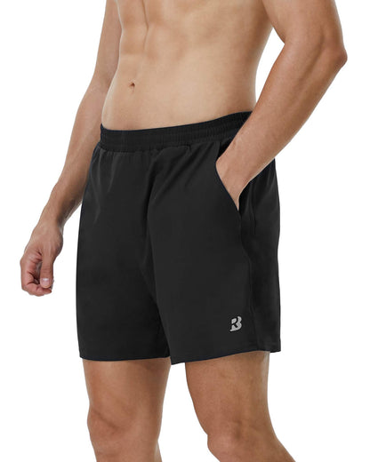 Men's 5 Inch Running Shorts with Zipper Pockets