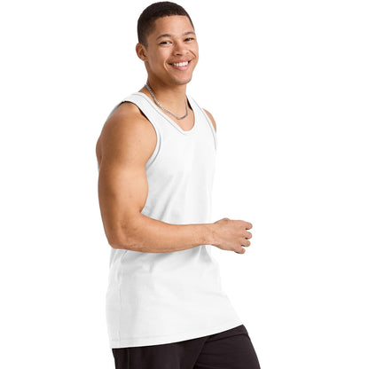 Hanes Men's Cotton Tank Tops 3-Pack, White