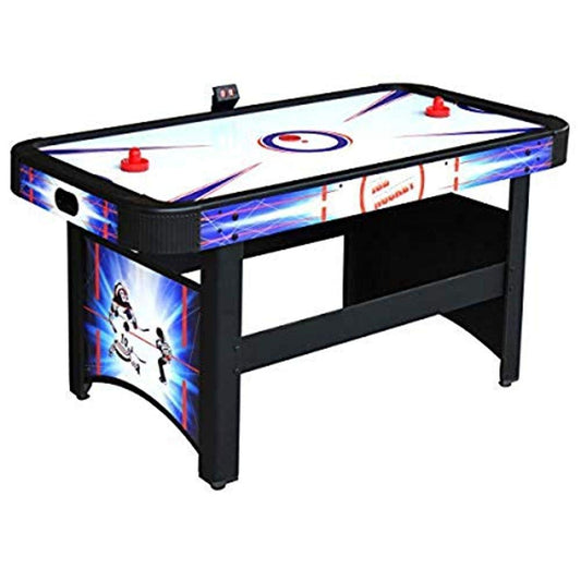 Hathaway Patriot 5-Ft Air Hockey Table for Kids and Adults, Great for Family Recreation Game Rooms, Electronic Scoring, Leg Levelers and Built-in Puck Return – Includes Strikers and Pucks