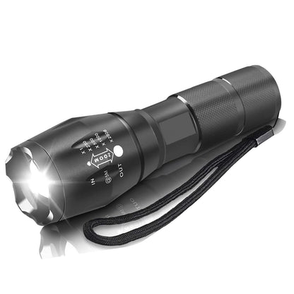 MODOAO 1500LM LED Waterproof Tactical Flashlight with 5 Light Modes for Hiking, Camping, Emergency (1 Pack)