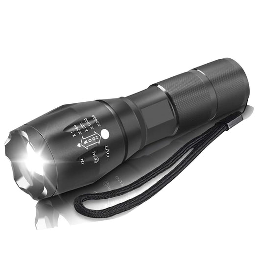 MODOAO 1500LM LED Waterproof Tactical Flashlight with 5 Light Modes for Hiking, Camping, Emergency (1 Pack)