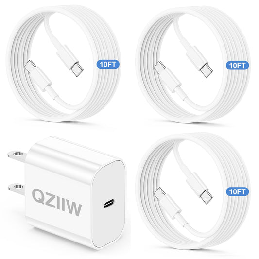 10ft QZIIW USB C iPhone Charger Cable