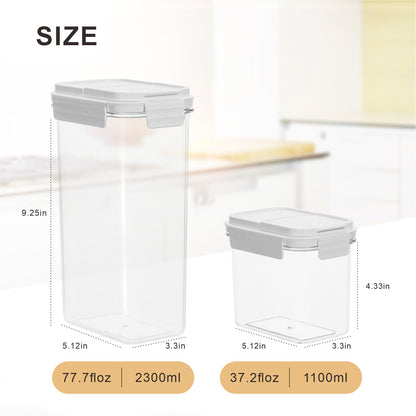 Air Tight Cereal Storage Containers Set, 4 Pieces