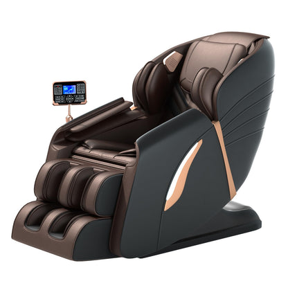 QOOQI Full Body Massage Chair, Zero Gravity Massage Chair, Automatic Shoulder Height Detection Massage Chair Recliner with Foot Rollers, Built-in Heater, Bluetooth Player for Home, Office.