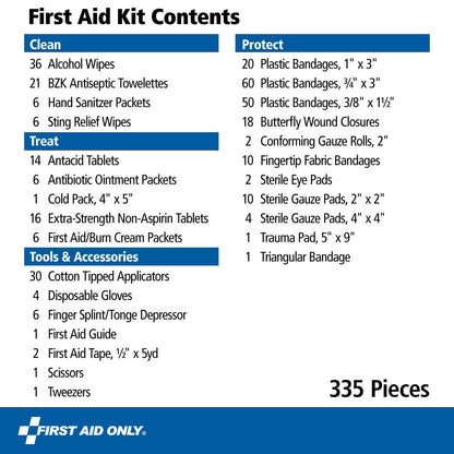 335 Pieces First Aid Kit by First Aid