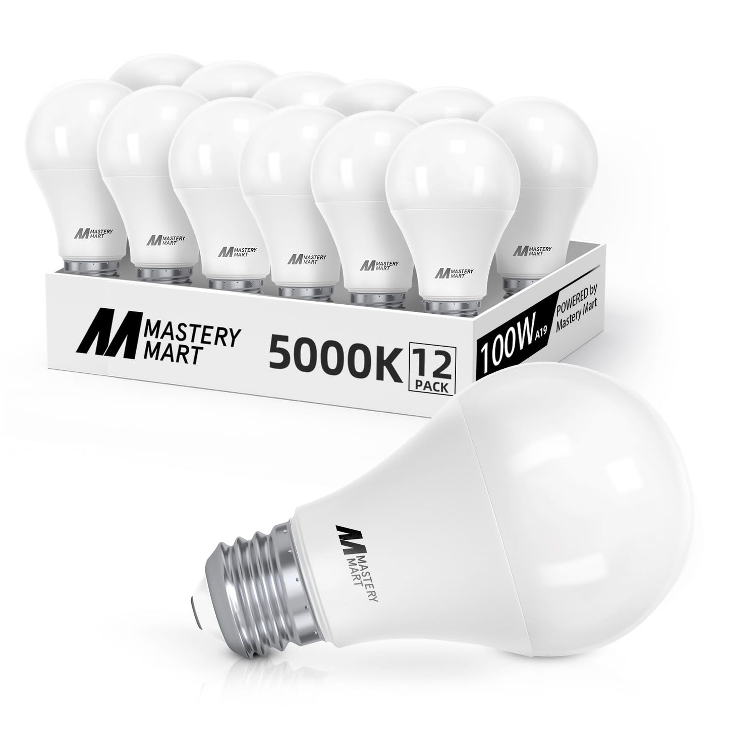 12 Pack MASTERY MART LED Light Bulbs 1500 Lumens
