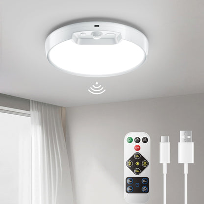 Rechargeable Motion Sensor Ceiling Light with Remote